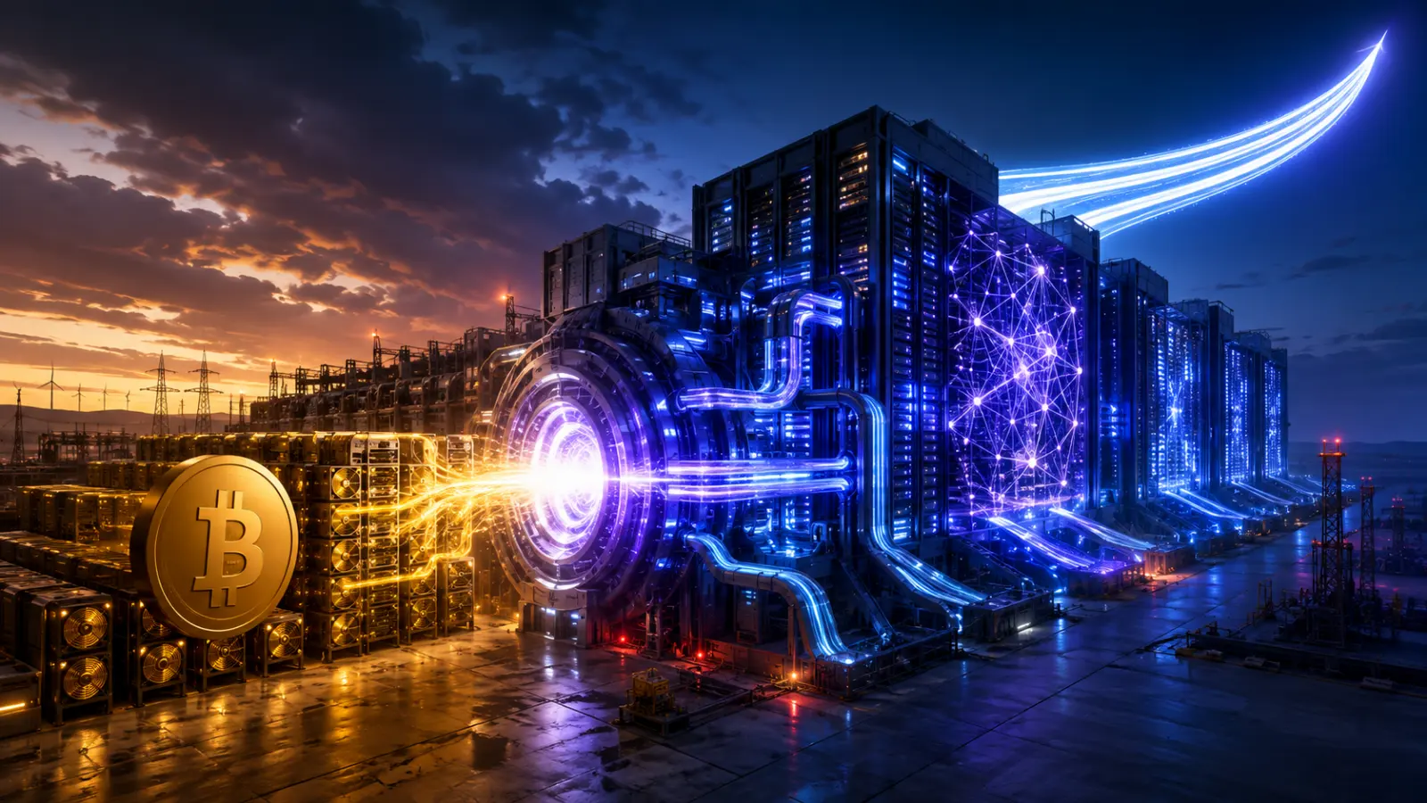 Bitcoin mining infrastructure transforms into a vast AI data center as Riot Platforms targets growth.