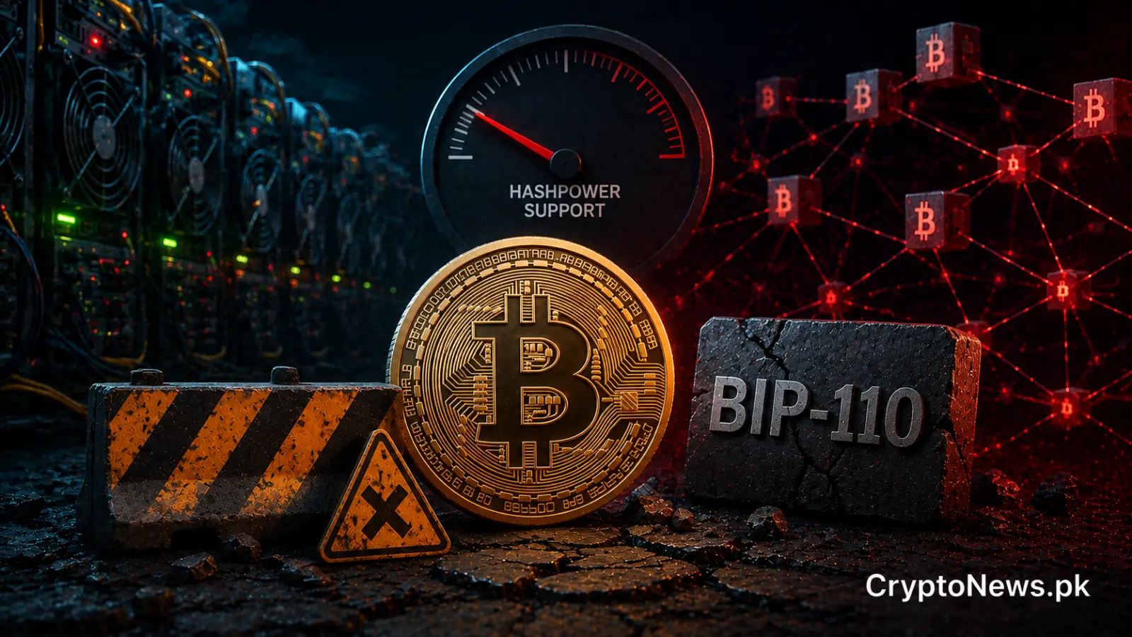 Bitcoin BIP-110 network upgrade stalls as low miner hashpower support limits progress.