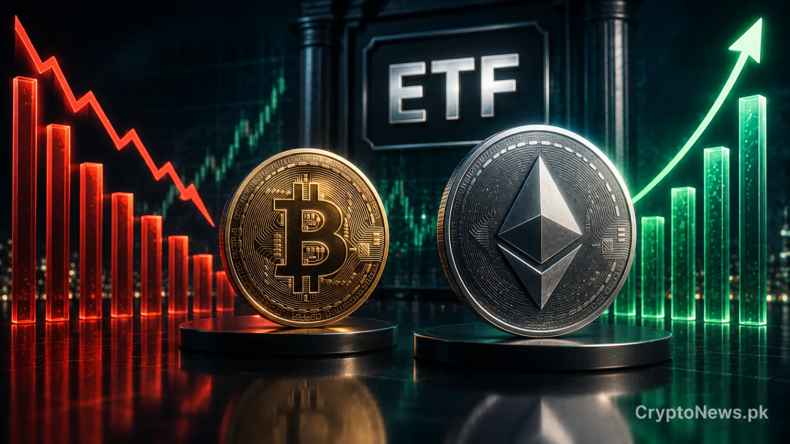 Bitcoin ETF ki tijarti hajam kai mahino ki nichli satah par jabke Ether funds mein izafa ho raha hai
