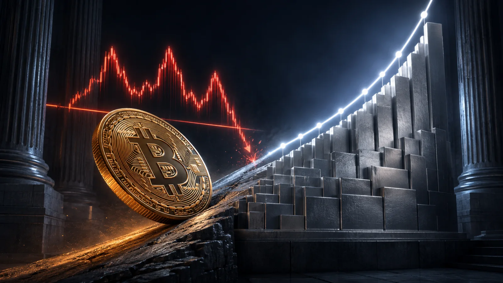Bitcoin confronts rising US Treasury yields and a bearish chart pattern challenging bullish price forecasts.