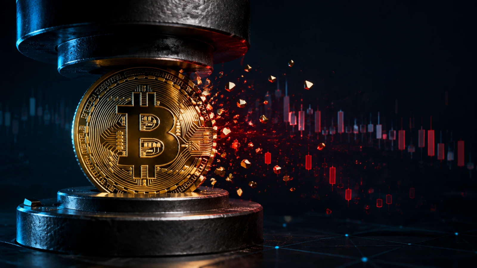 Bitcoin compressed under market pressure as short-term holder selling keeps the price stagnant.