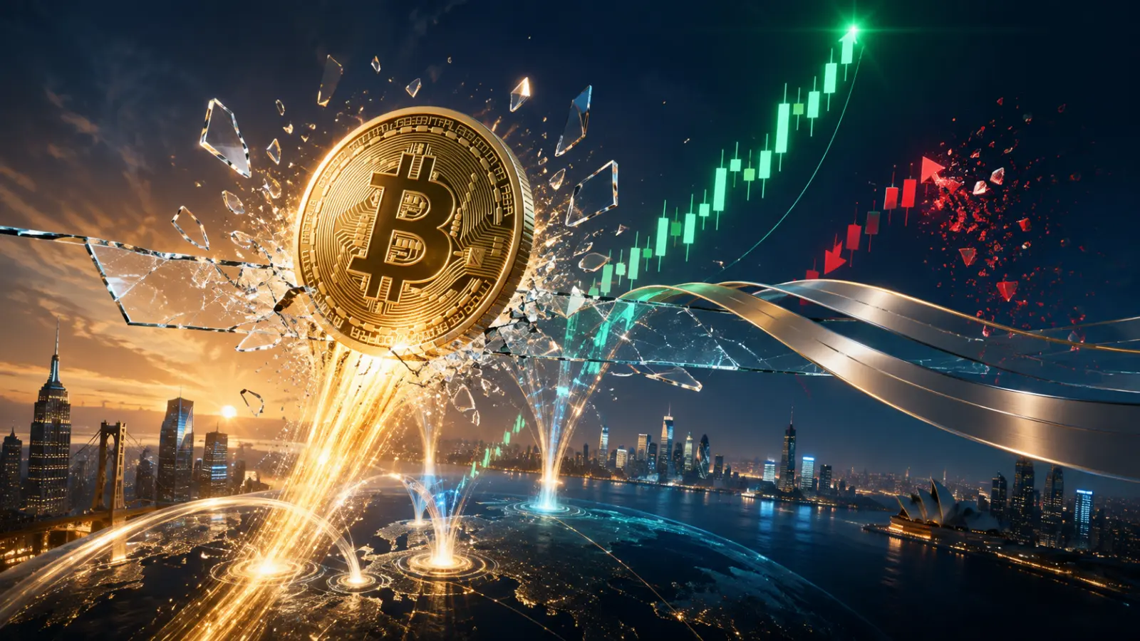 Bitcoin breaks through a market barrier as global bullish momentum accelerates.