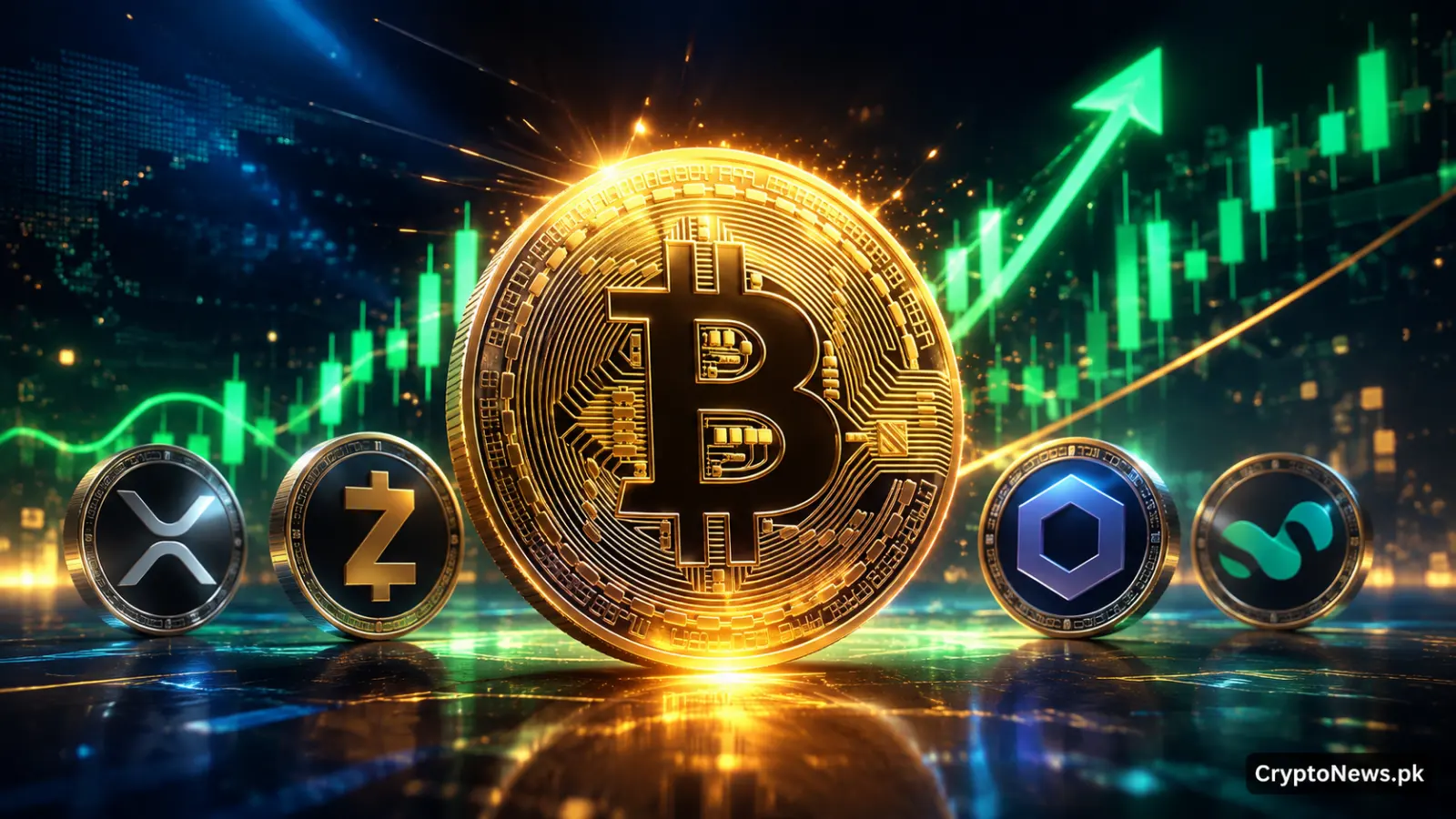 Bitcoin ki qayadat mein crypto market mein tezi, ahem altcoins mein izafa aur teen saal mein behtareen haftawar karkardagi.