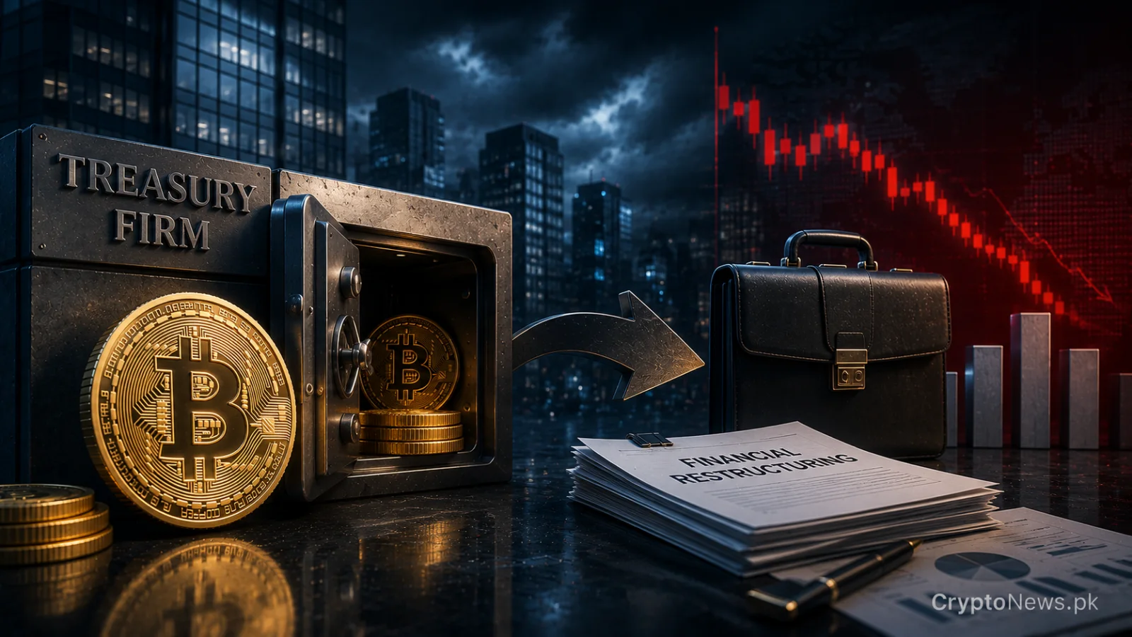 Bitcoin treasury assets shifting toward AI infrastructure during corporate financial restructuring.