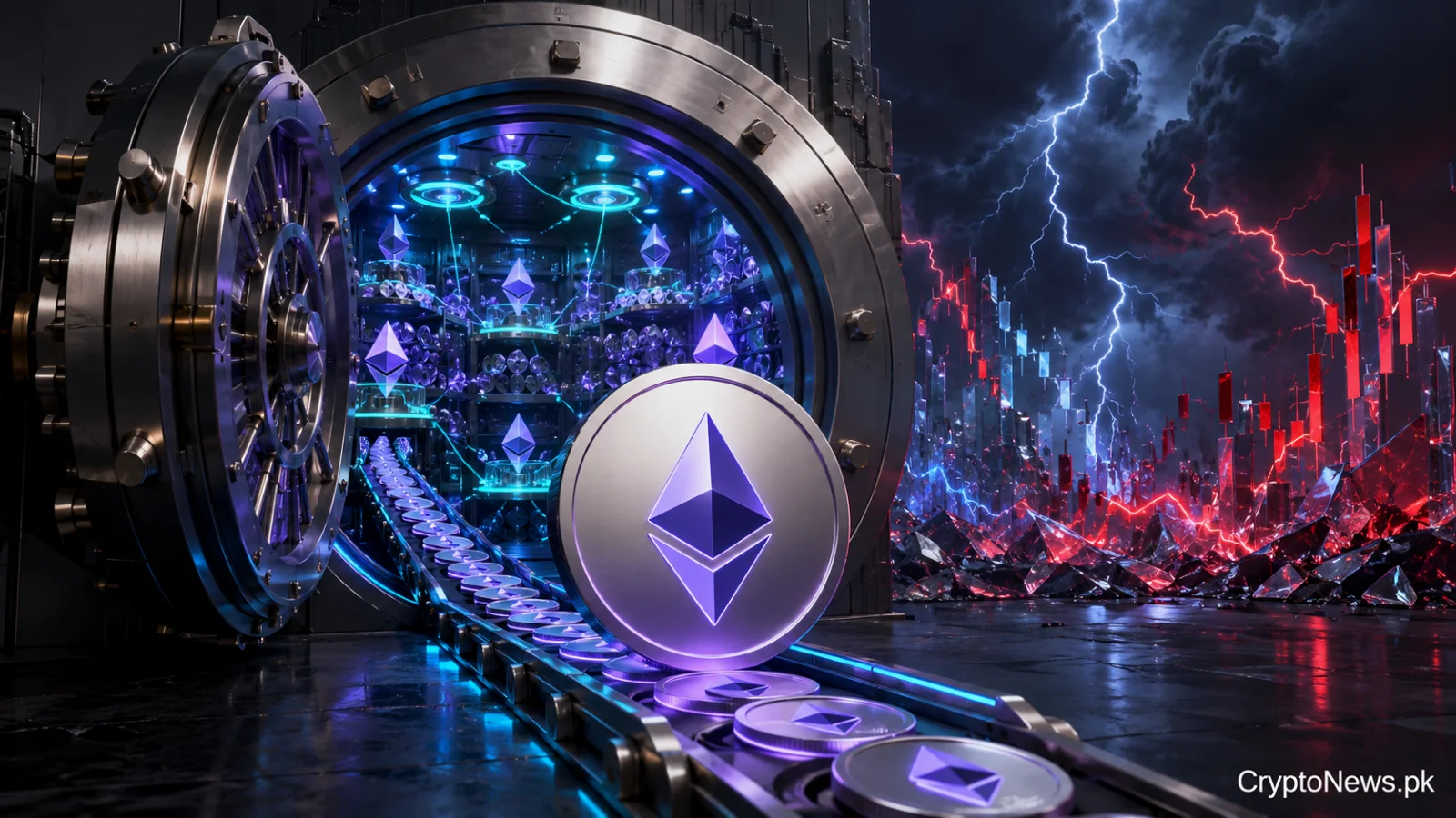 BitMine accumulates Ethereum in a secure staking vault amid turbulent crypto market conditions