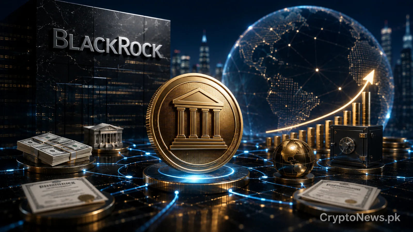 Tokenized institutional money market fund linked to stablecoin reserves and blockchain infrastructure.