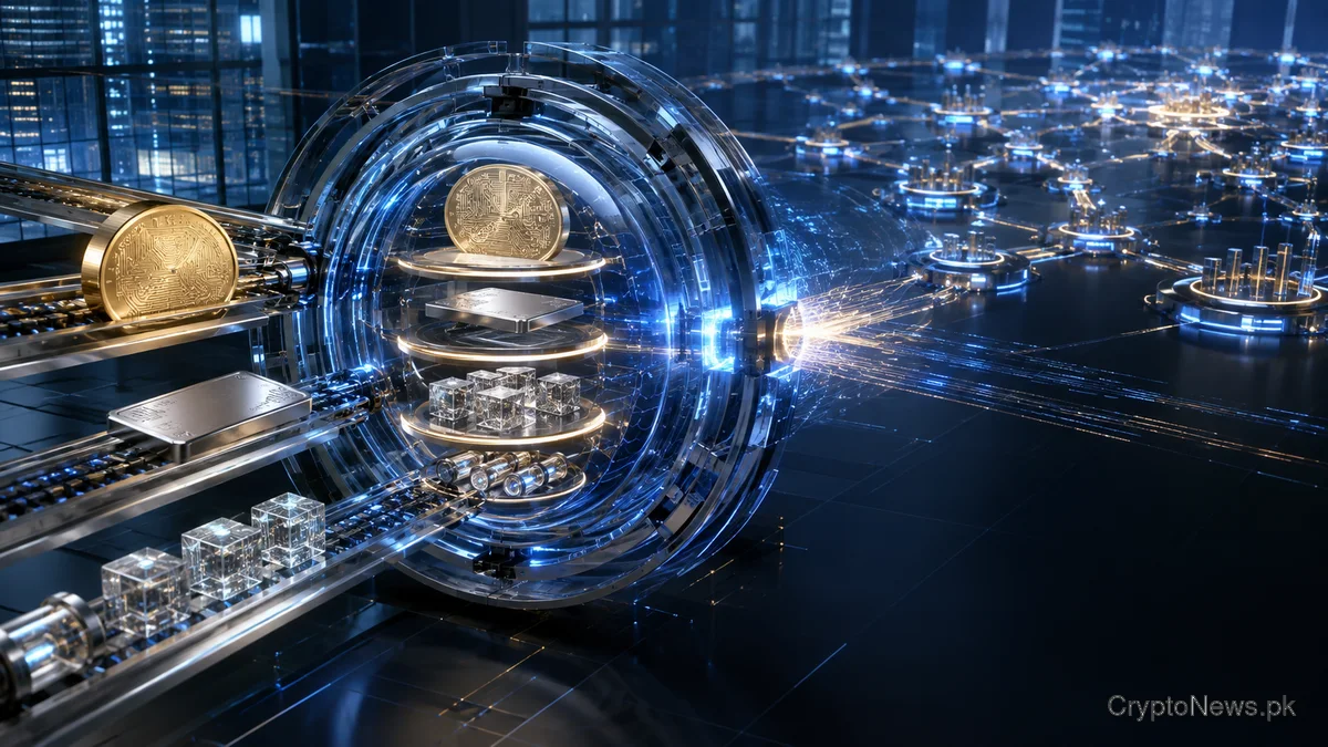 Institutional Bitcoin and traditional assets flowing through a unified real-time custody platform