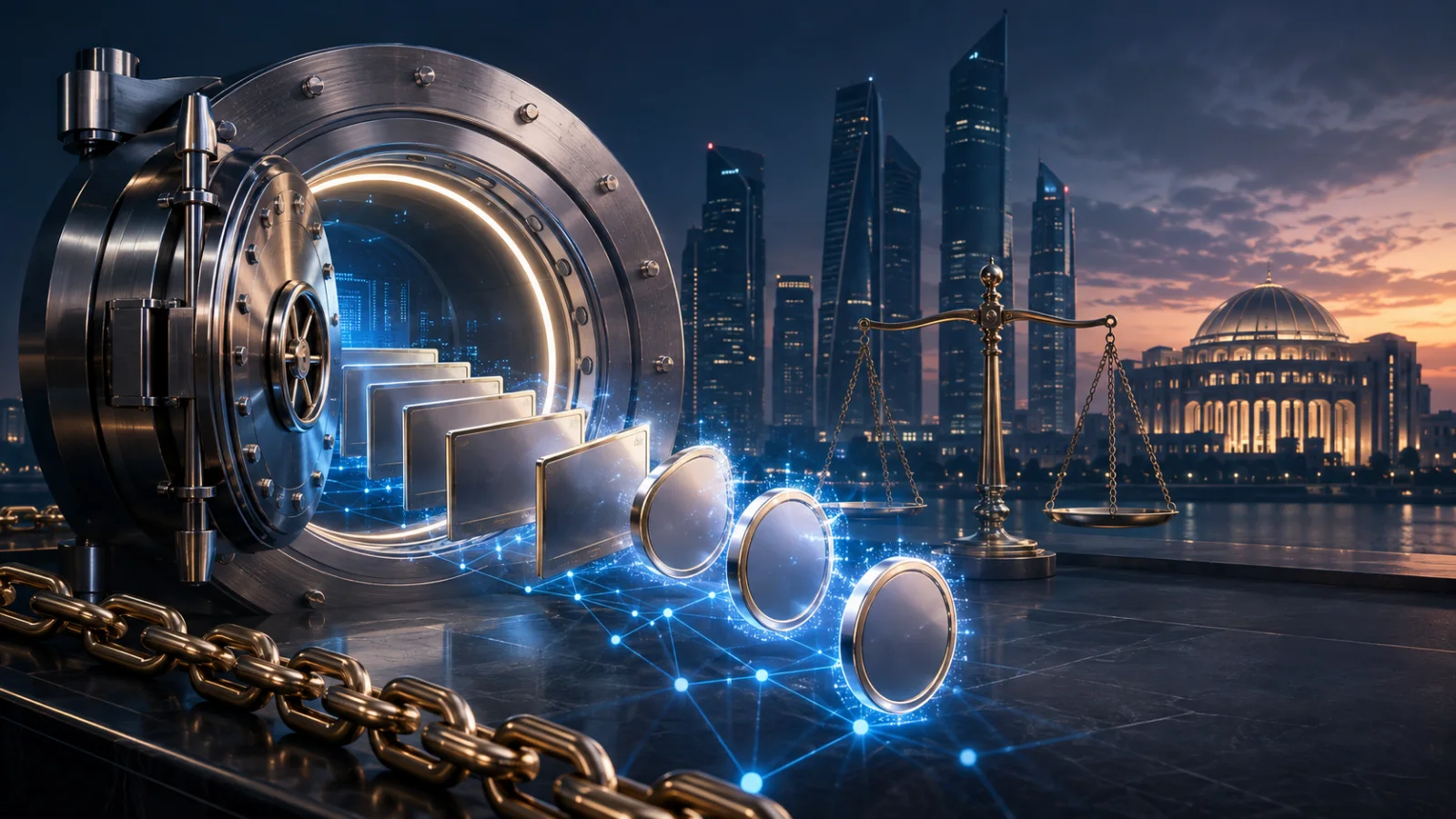 A regulated vault transforms traditional assets into blockchain tokens in Abu Dhabi.