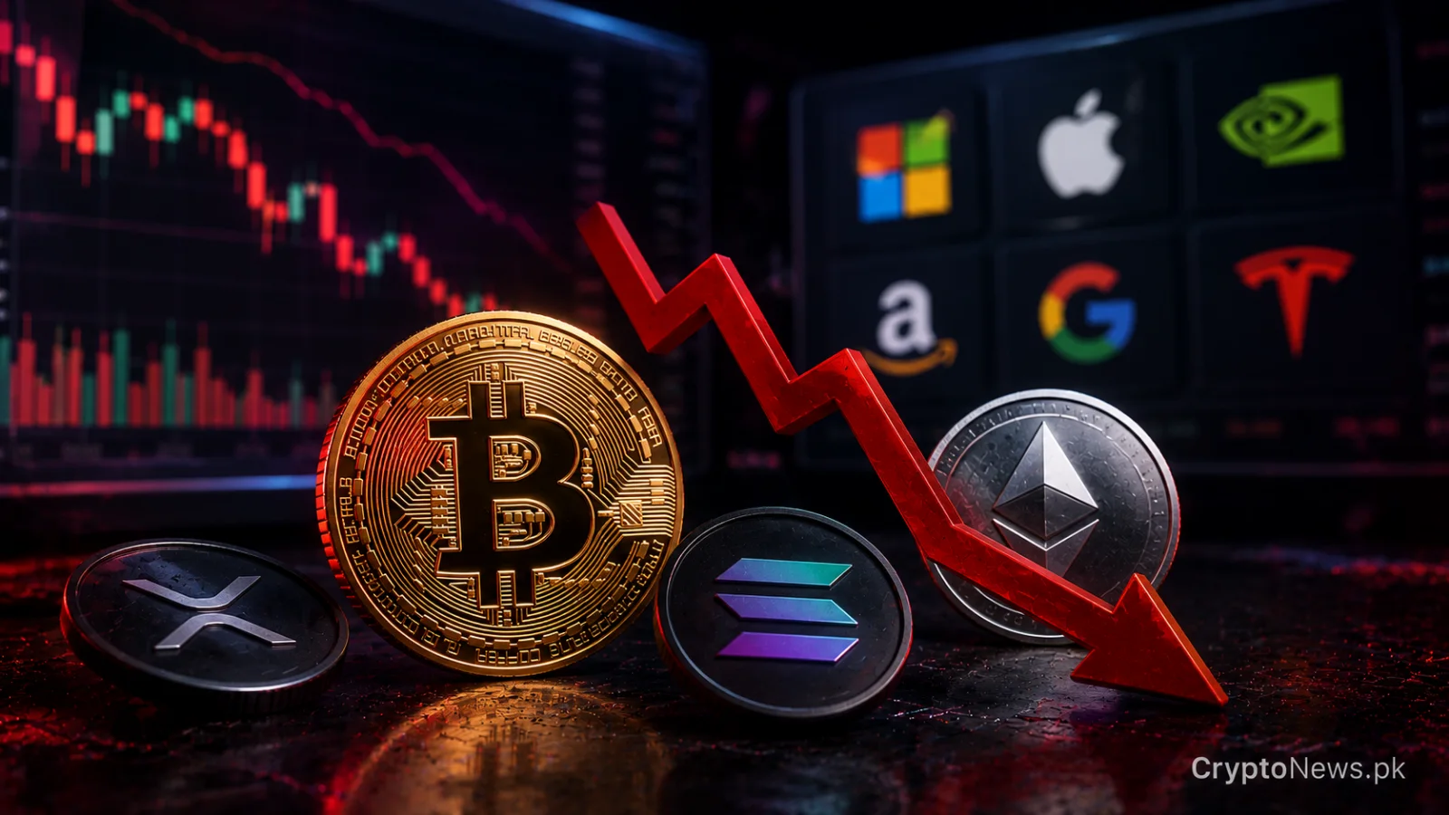 Bitcoin, Ether and major altcoins facing a shallow market correction amid tech earnings uncertainty.