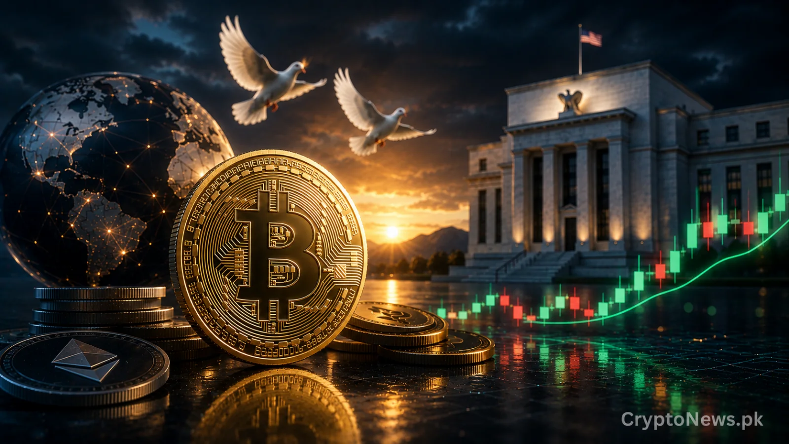 جیو پولیٹیکل تناؤ میں کمی اور فیڈرل ریزرو کے فیصلے سے قبل سنہری Bitcoin کا استحکام