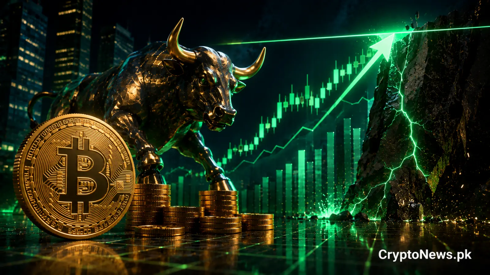 Bitcoin approaches key resistance as crypto-related stocks rally amid a market-wide short squeeze.