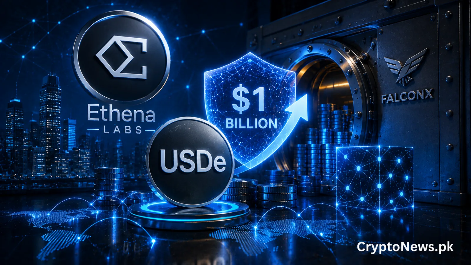 : Ethena’s USDe stablecoin backed by a $1 billion FalconX credit facility, illustrating stronger institutional collateral and more resilient DeFi infrastructure.
