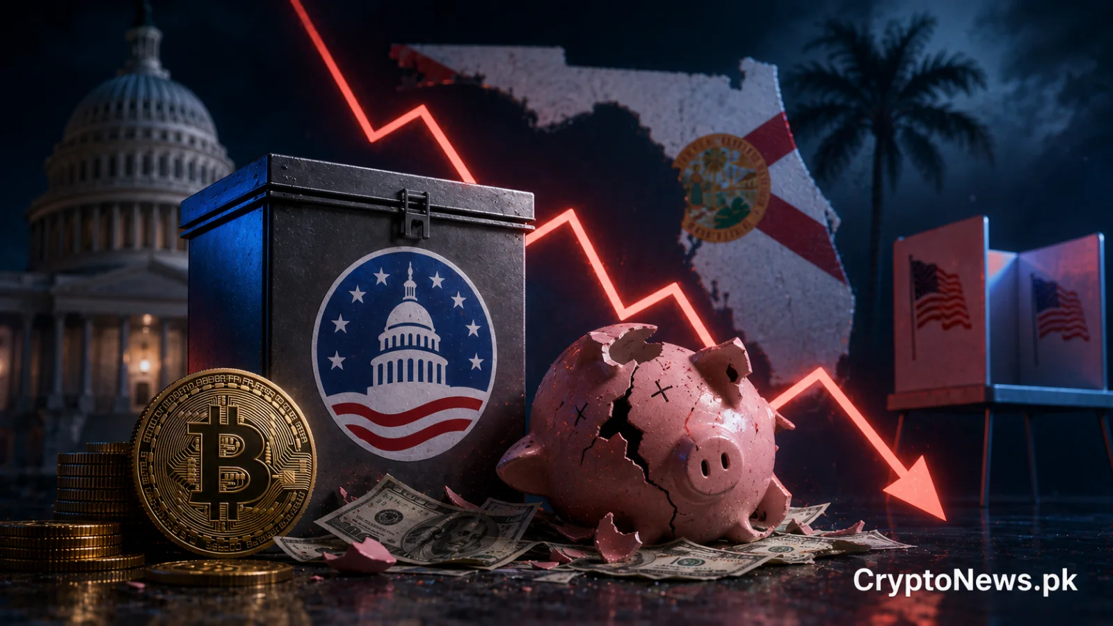 Crypto political spending suffers a major setback in Florida as Fairshake PAC’s $2 million primary campaign fails to deliver the expected results