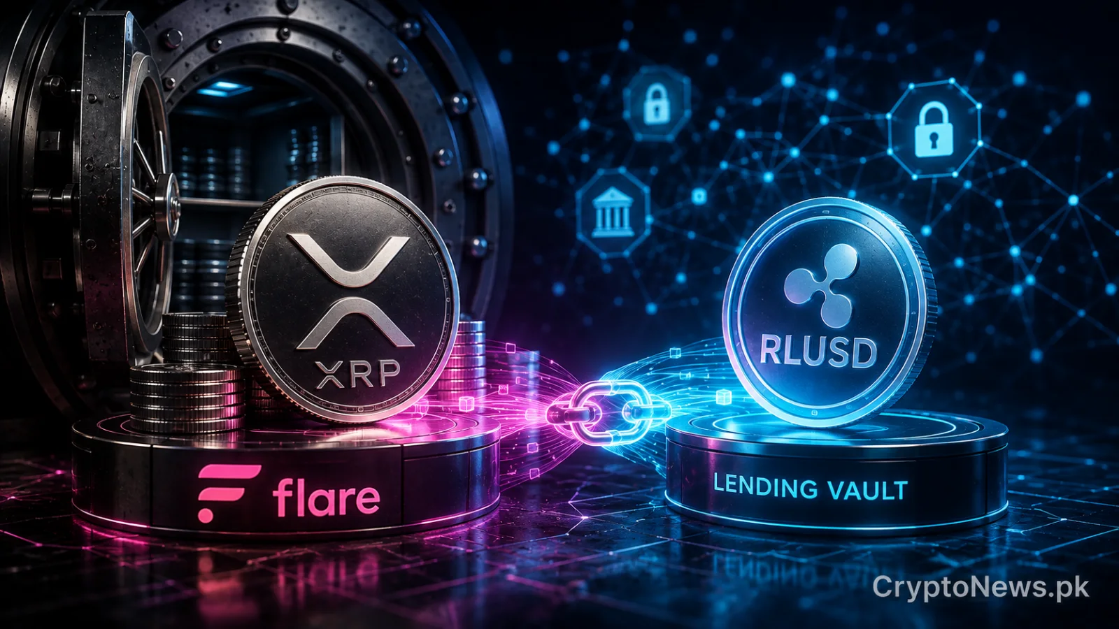 FXRP connected to Ripple’s RLUSD lending vault, enabling XRP-backed liquidity across Ethereum DeFi