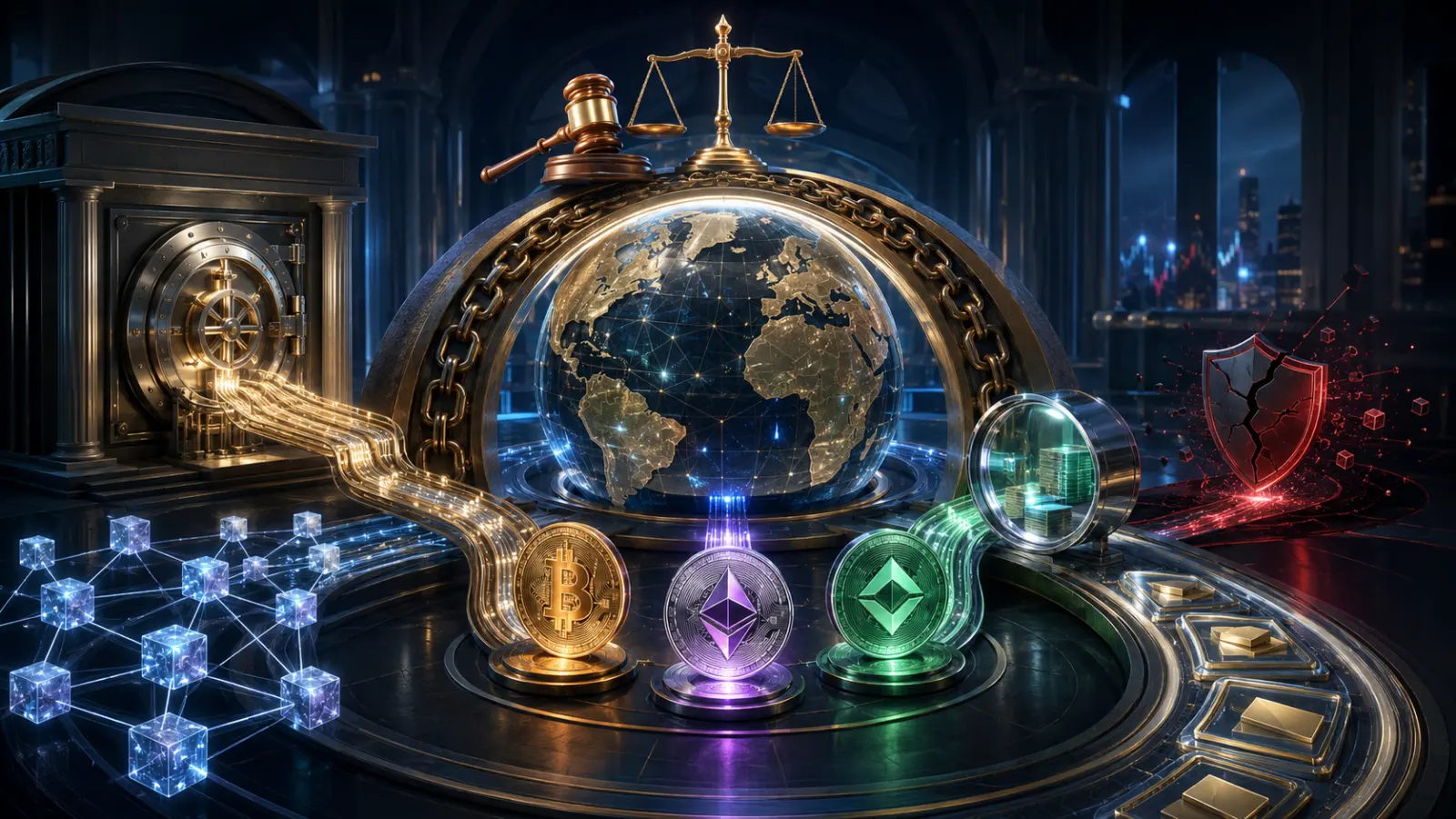 Global crypto markets advance through evolving regulation, institutional capital and blockchain adoption.