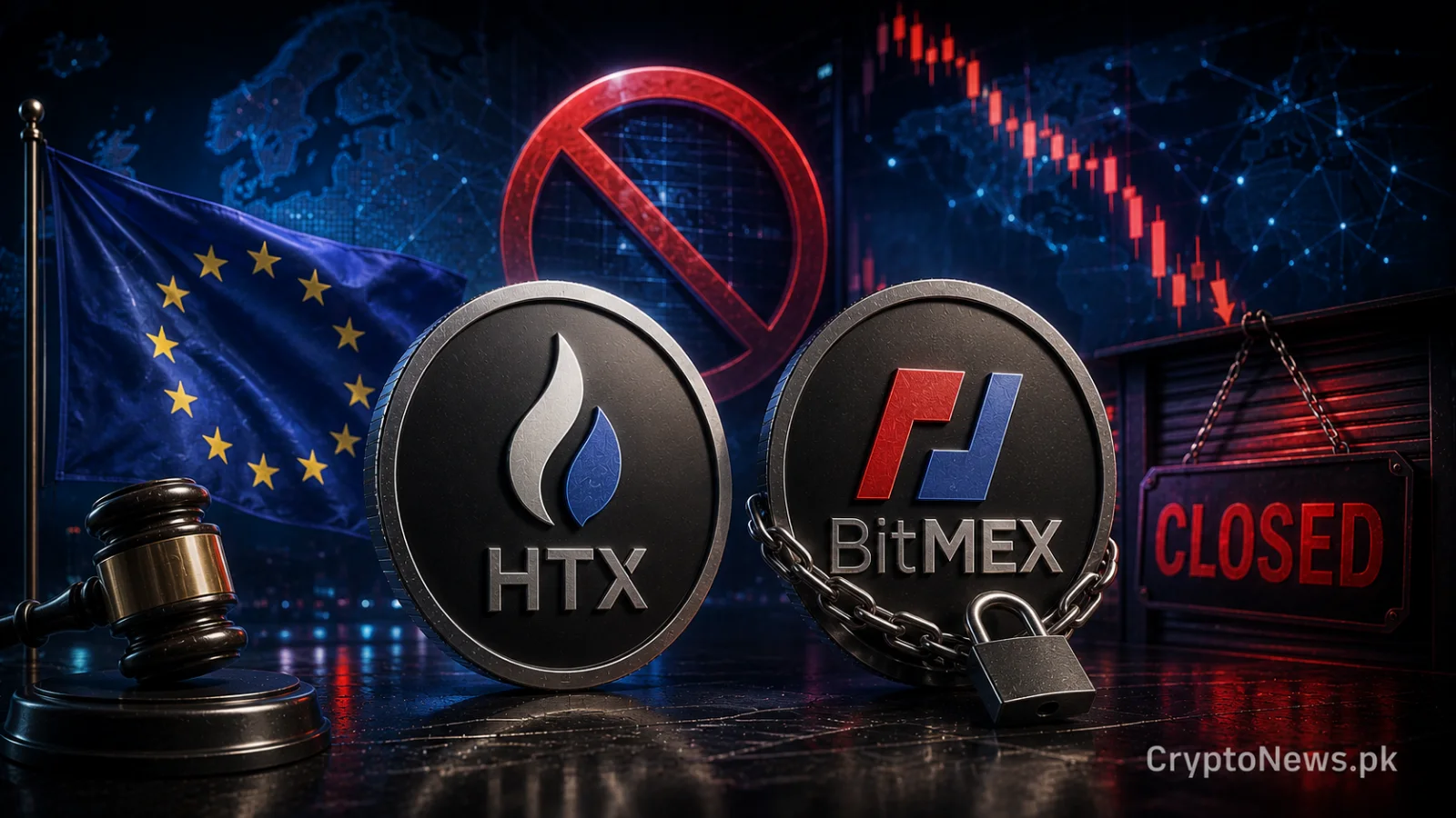 Crypto exchanges under regulatory pressure as HTX faces EU sanctions and BitMEX shuts down, highlighting self-custody risks.