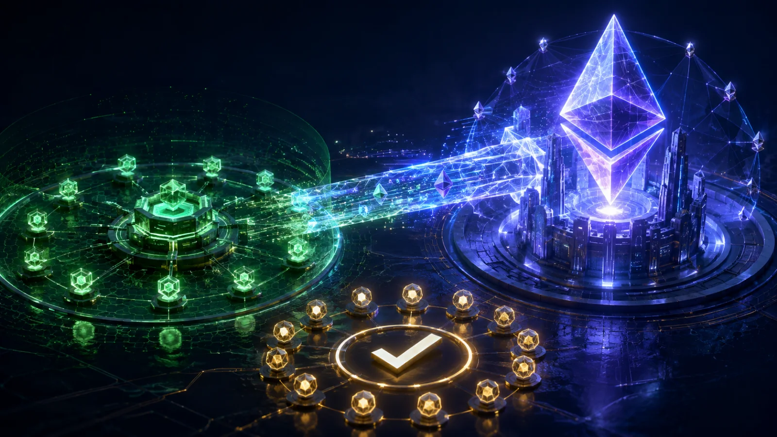 Gnosis Chain connects to Ethereum through a luminous ZK bridge following a successful DAO governance vote.