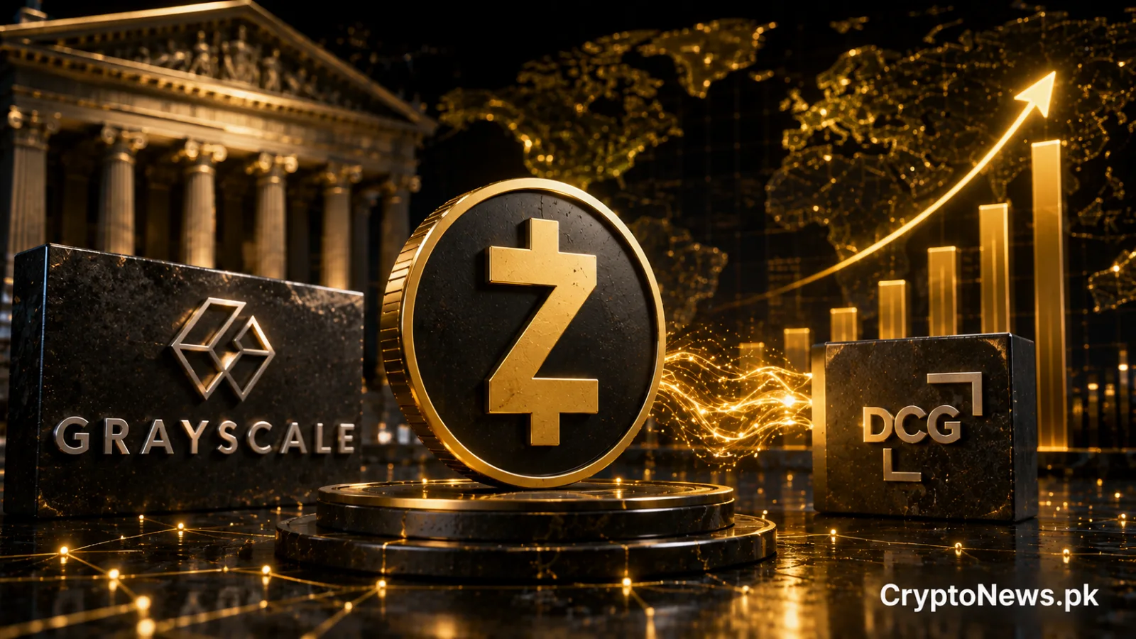 Zcash coin representing Grayscale’s proposed Zcash Trust expansion and potential DCG contribution amid growing institutional crypto interest