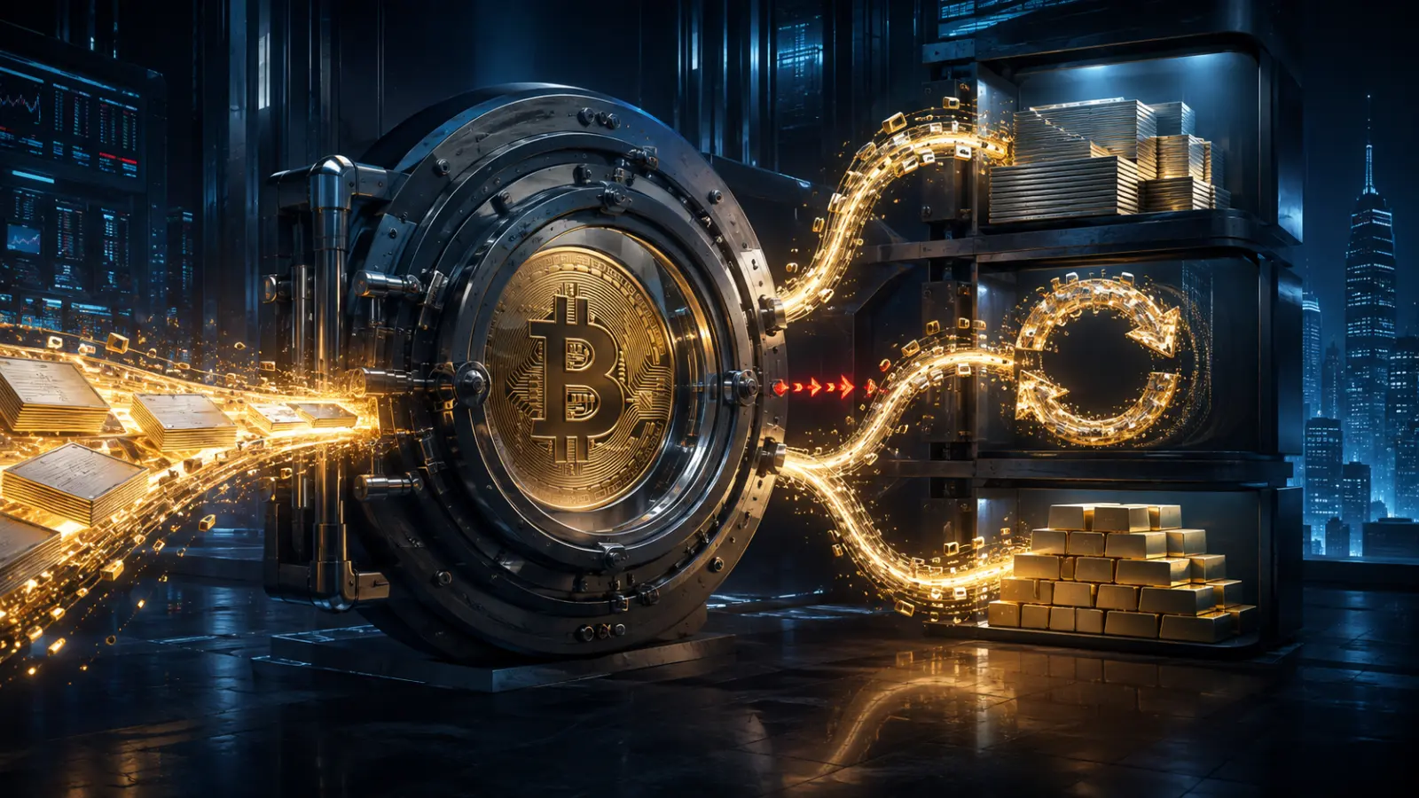 Equity capital bypasses a closed Bitcoin vault and flows into preferred-share support and cash reserves.
