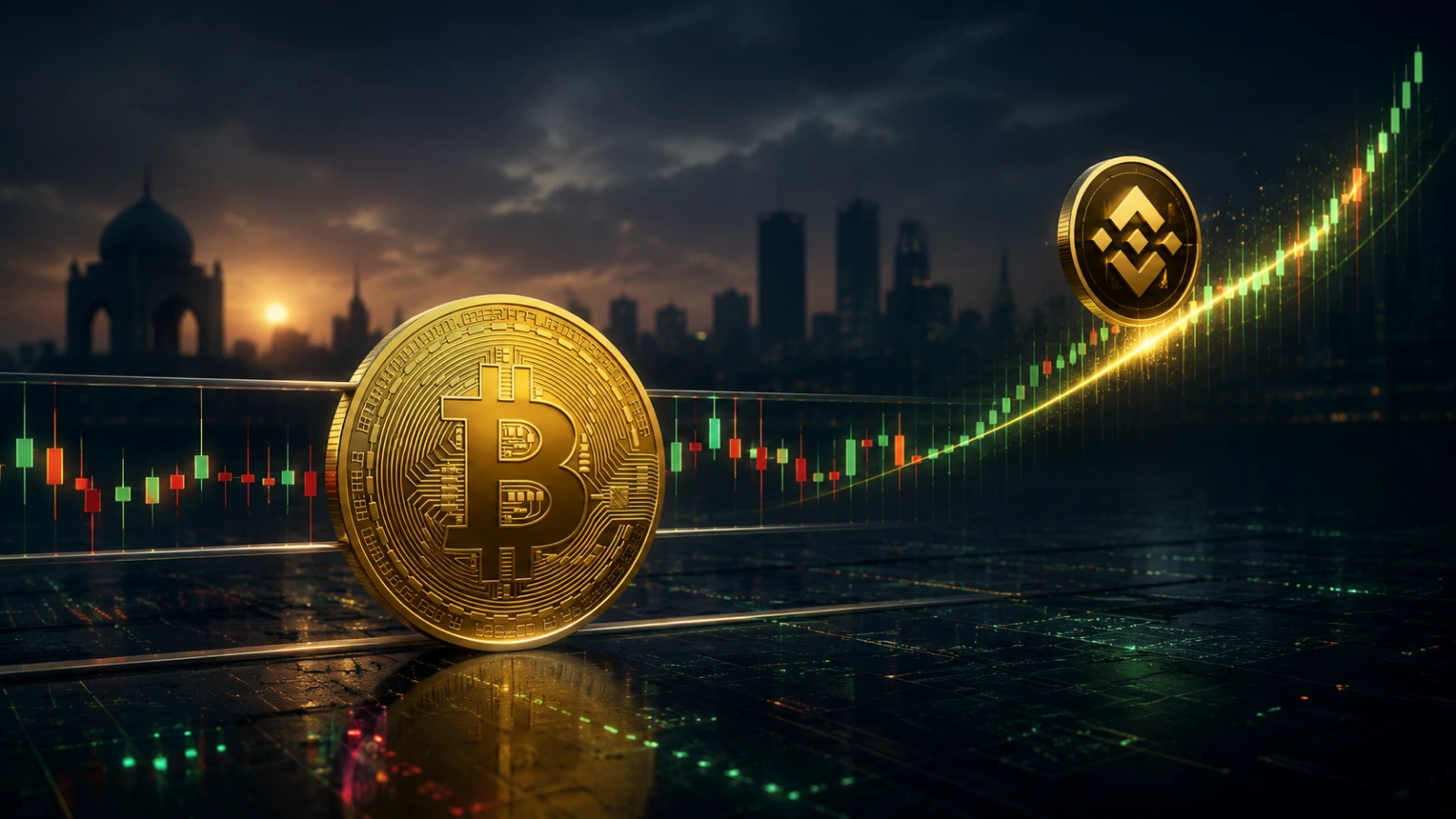 Bitcoin trades cautiously in Pakistan while BNB leads morning market gains.