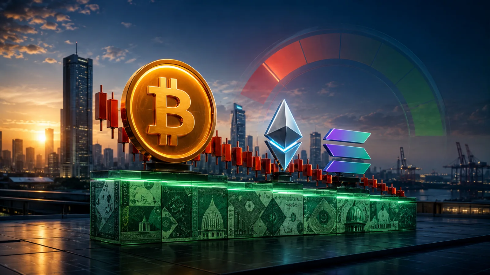 Bitcoin and major altcoins face downward pressure as Pakistan’s PKR crypto market opens cautiously.