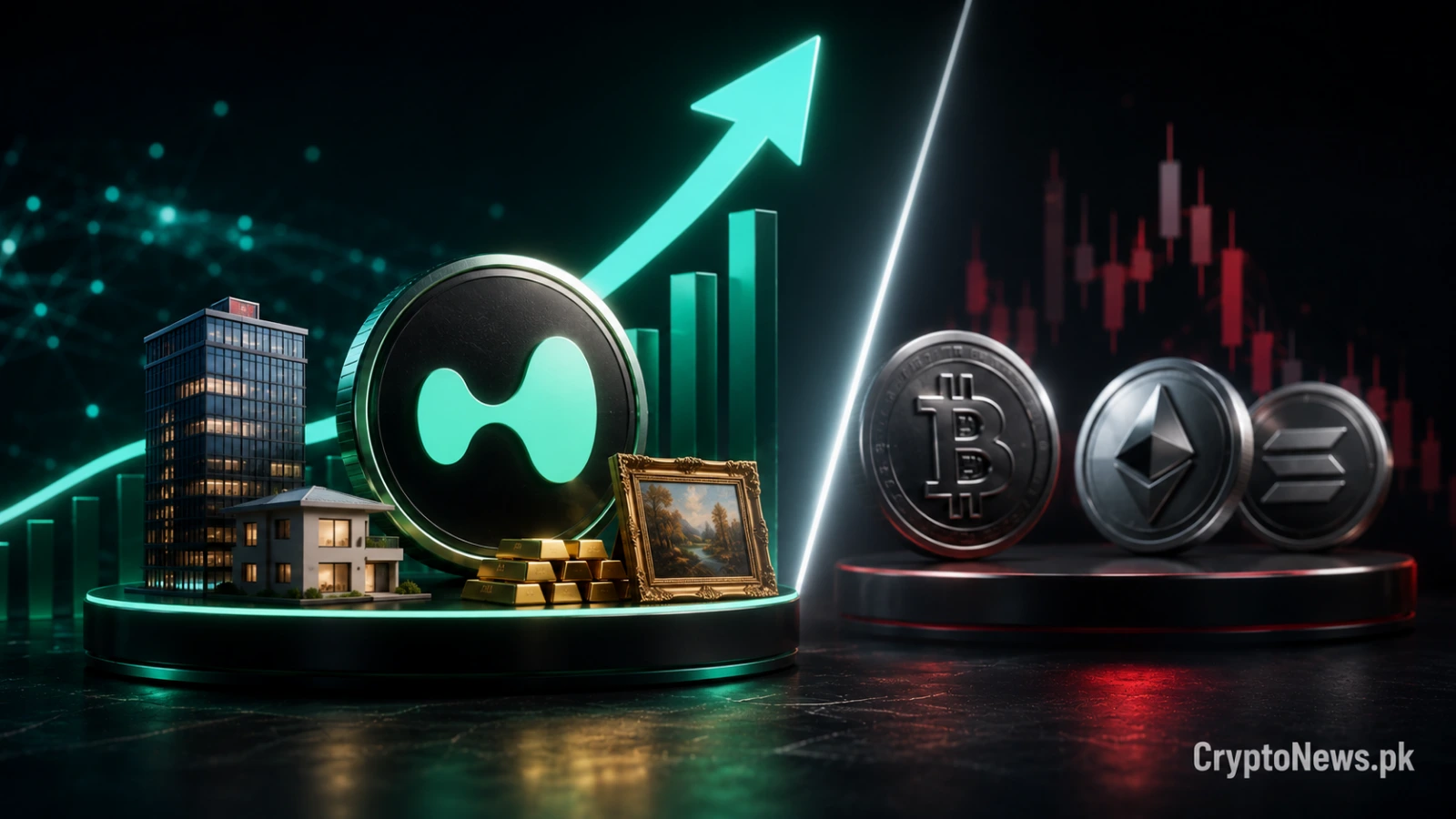 Metallic tokenized asset coin bridging traditional markets and decentralized trading on Hyperliquid.