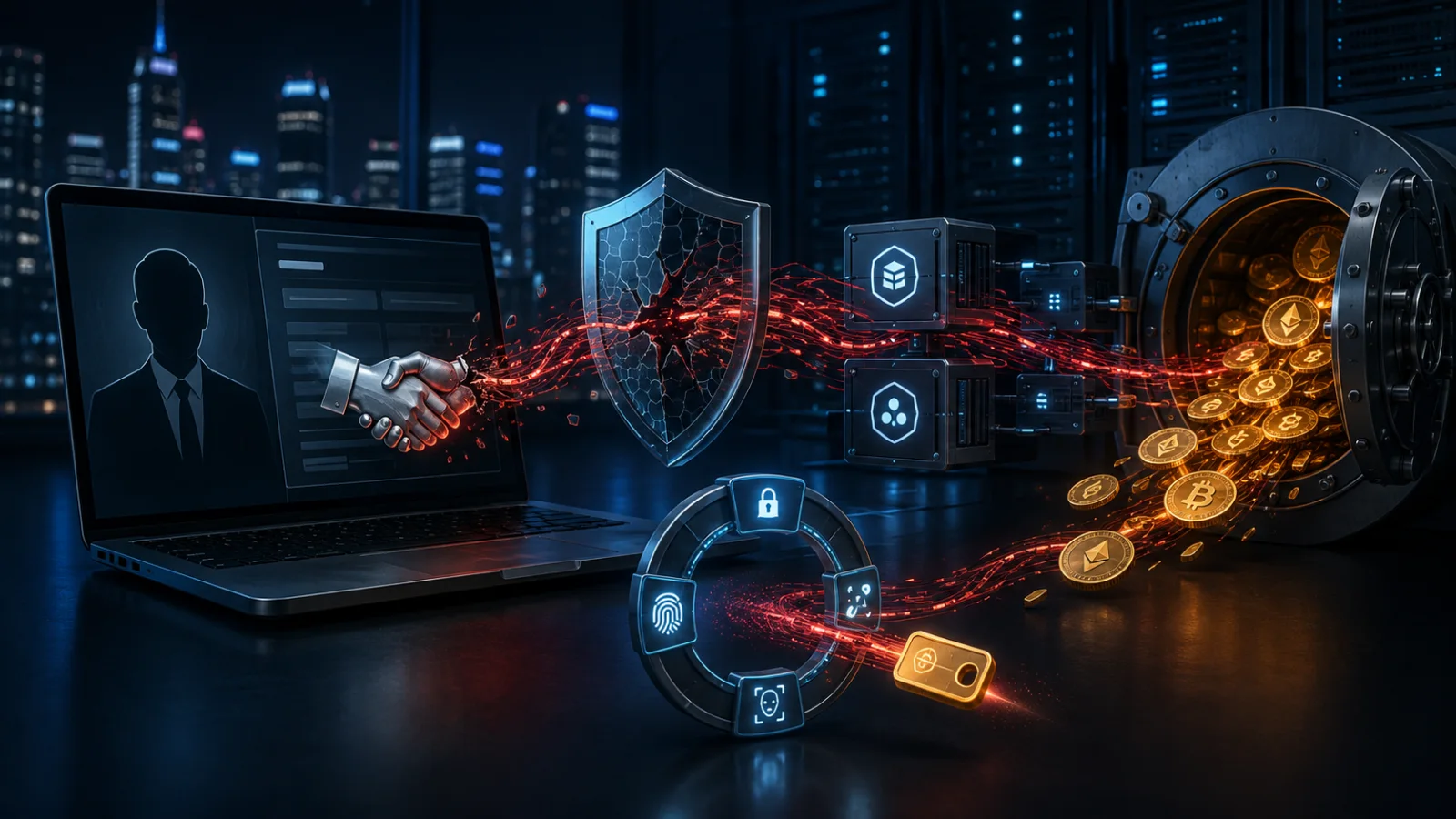 Fake crypto recruiter breaches corporate security and drains digital assets through malware.