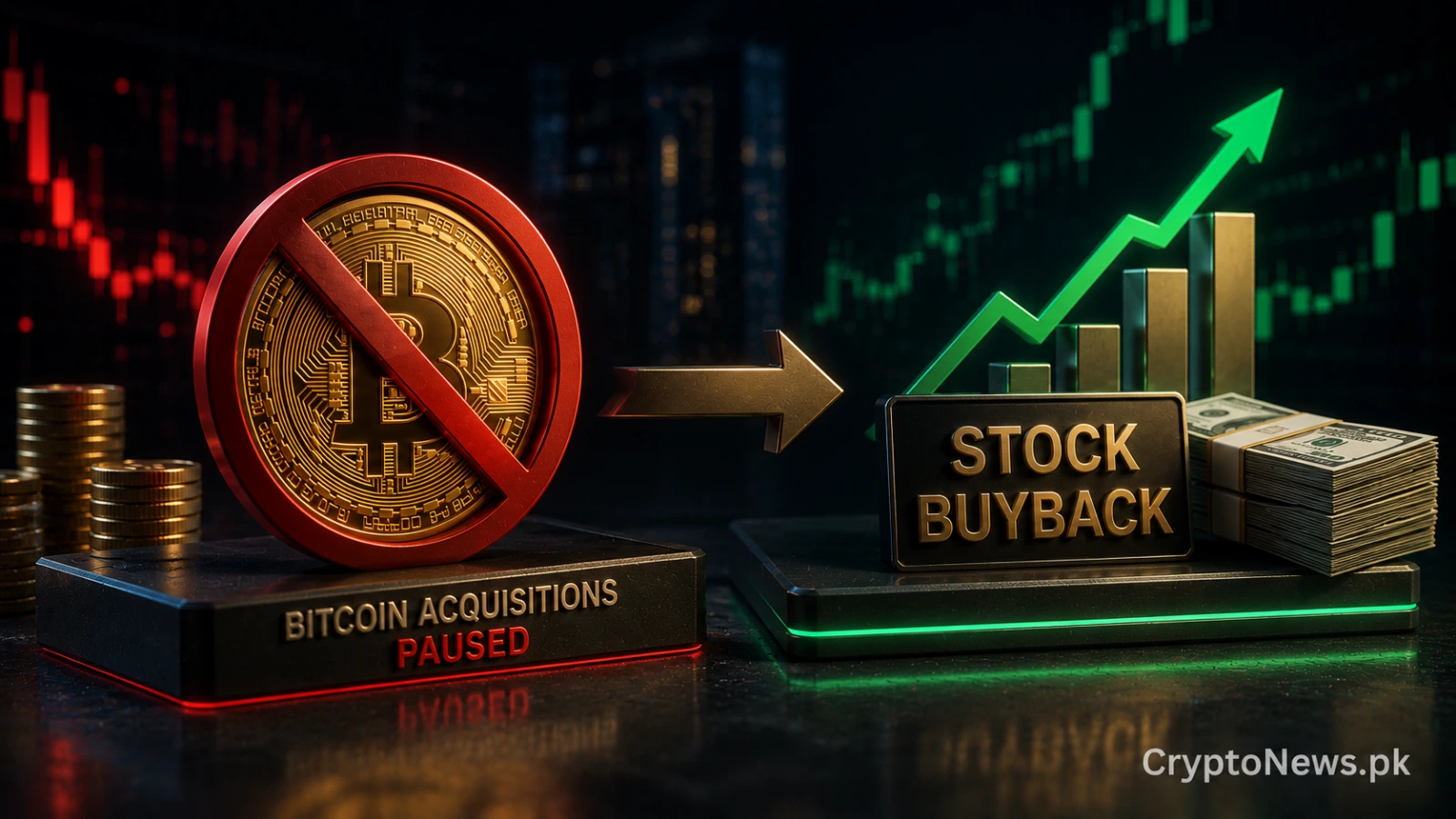 مارکیٹ کے اتار چڑھاؤ کے دوران حکمت عملی سرمایہ کو Bitcoin سے نکال کر ترجیحی اسٹاک بائ بیک میں منتقل کر رہی ہے۔