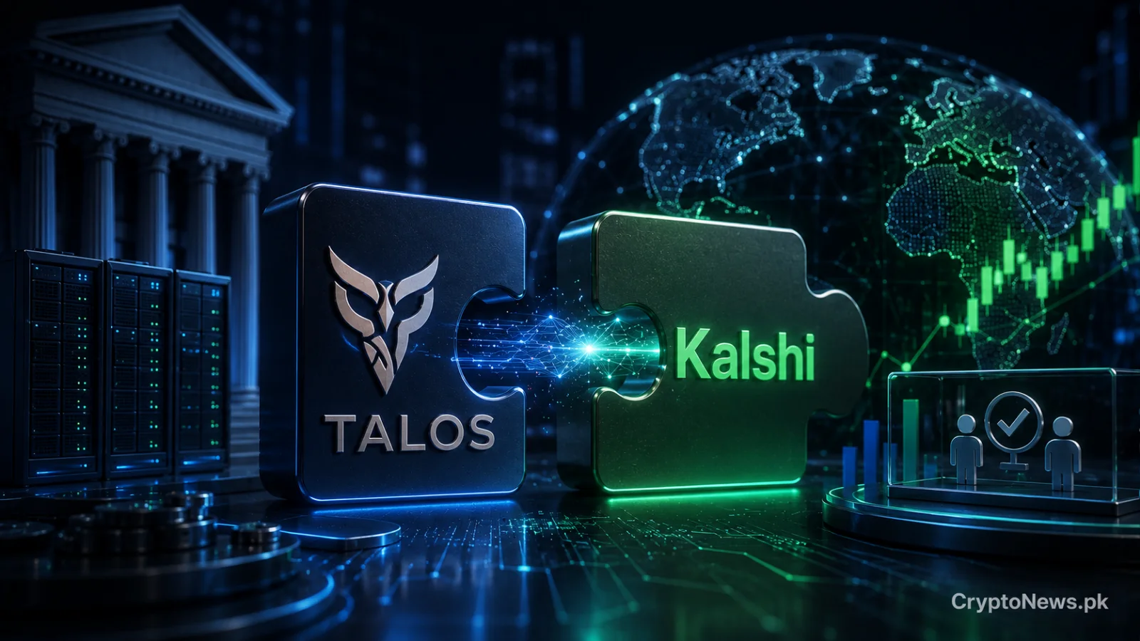 Talos اور Kalshi پریڈکشن مارکیٹس کے انضمام کی نمائندگی کرنے والے مربوط ادارہ جاتی تجارتی اور ایونٹ کانٹریکٹ پلیٹ فارمز