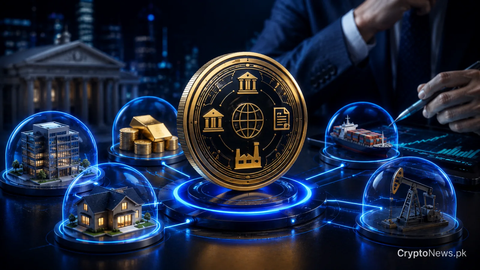 Tokenized real estate, commodities and infrastructure assets presented to financial advisors.