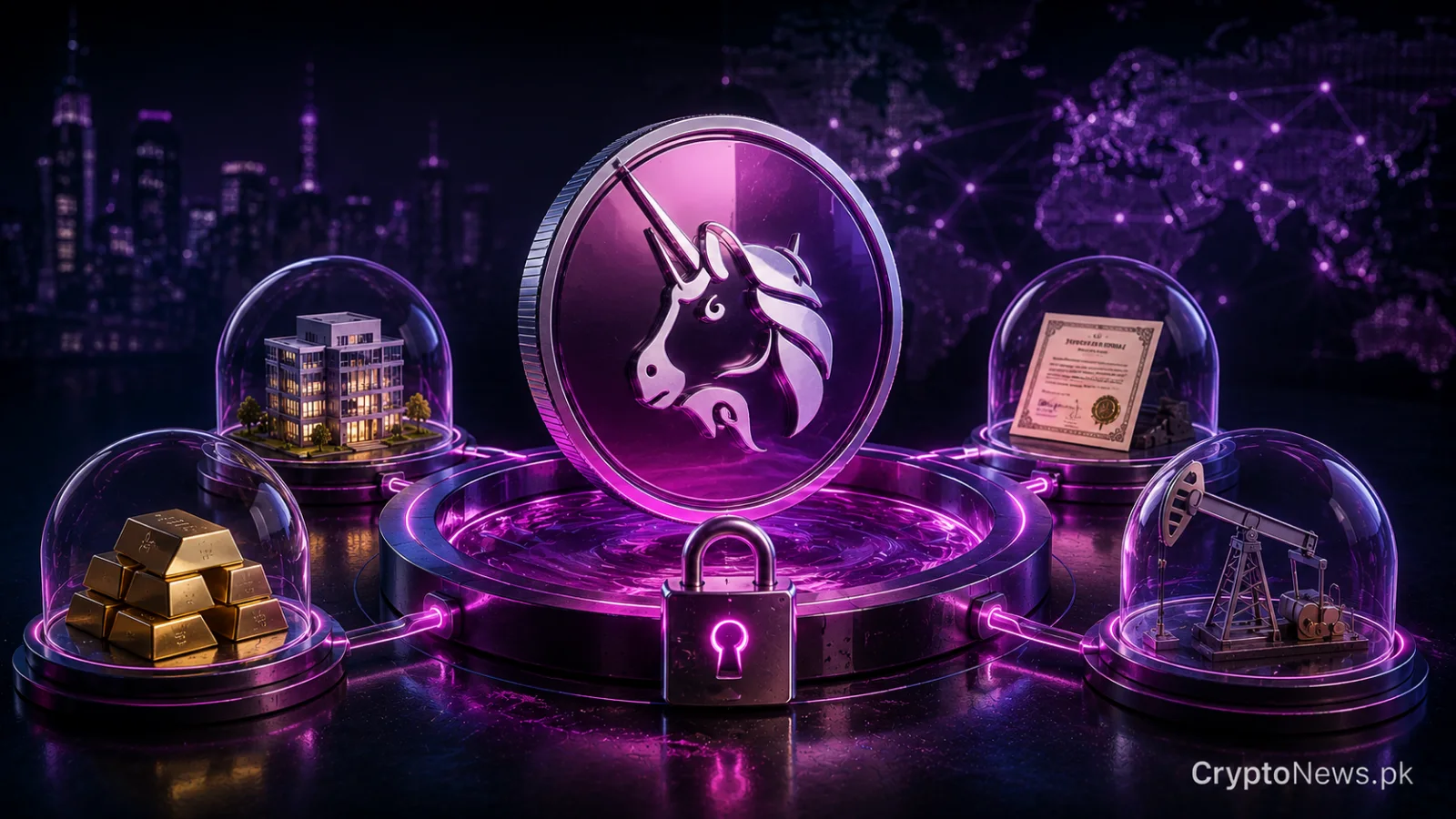 Uniswap token connecting regulated real-world assets through a secure permissioned liquidity pool