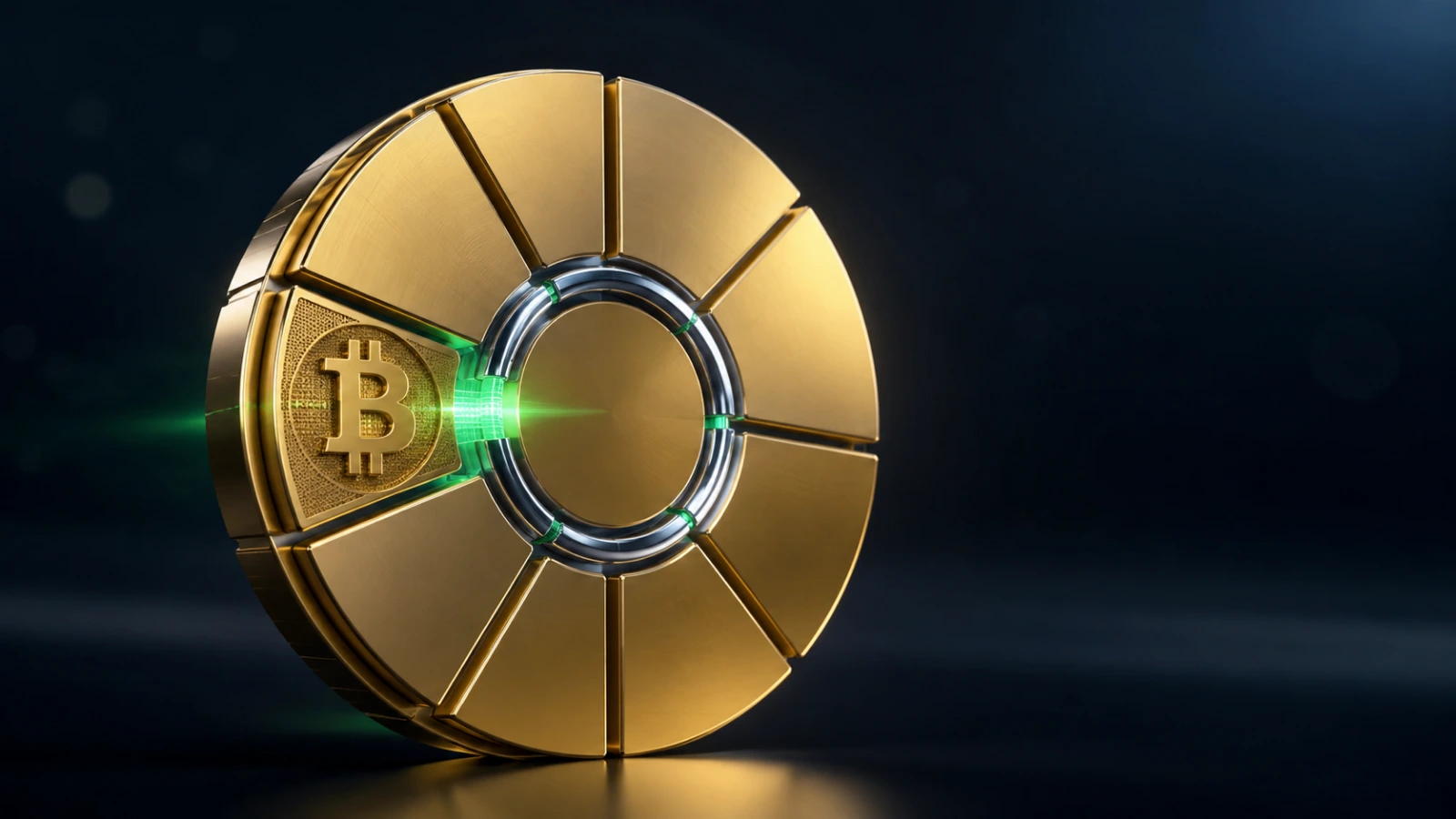 Bitcoin سے منسلک فریکشنل گولڈ انویسٹمنٹ کوائن جو Uphold کی کرپٹو ٹو اسٹاک اور ETF ٹریڈنگ سروس کی عکاسی کرتا ہے۔