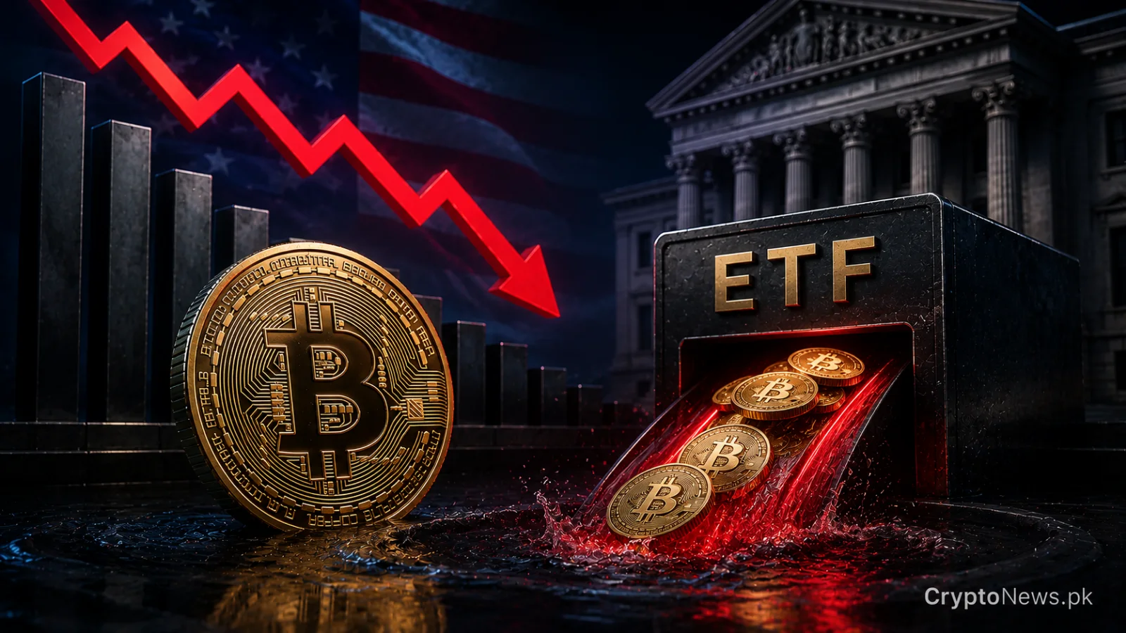 Bitcoin flowing out of an institutional fund after US spot ETFs ended a seven-day inflow streak.
