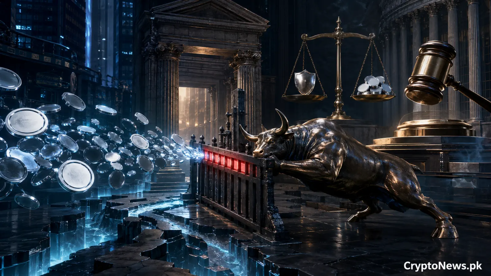 Wall Street pressure blocks a crypto fundraising gateway as SEC rulemaking is delayed.